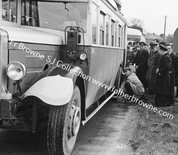 NEAR RED HOUSE NEWBRIDGE BUS PUNCTURE